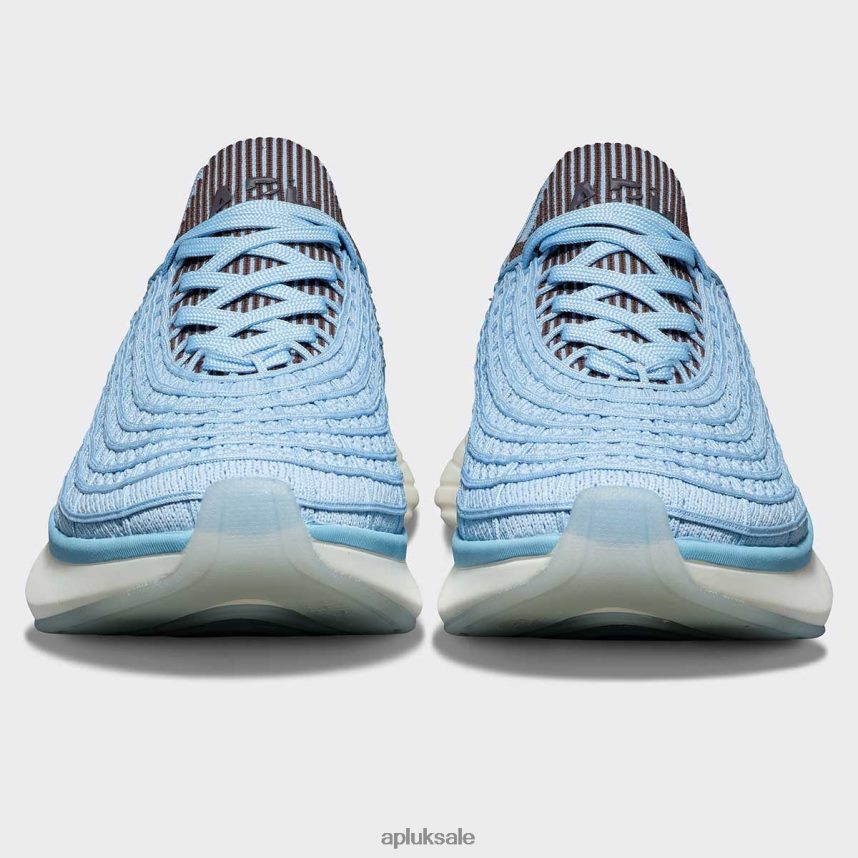 APL TechLoom Zipline 64 - VH8XNZ77 APL Shoes UK Ice Blue/Chocolate/Ribbed Women Running
