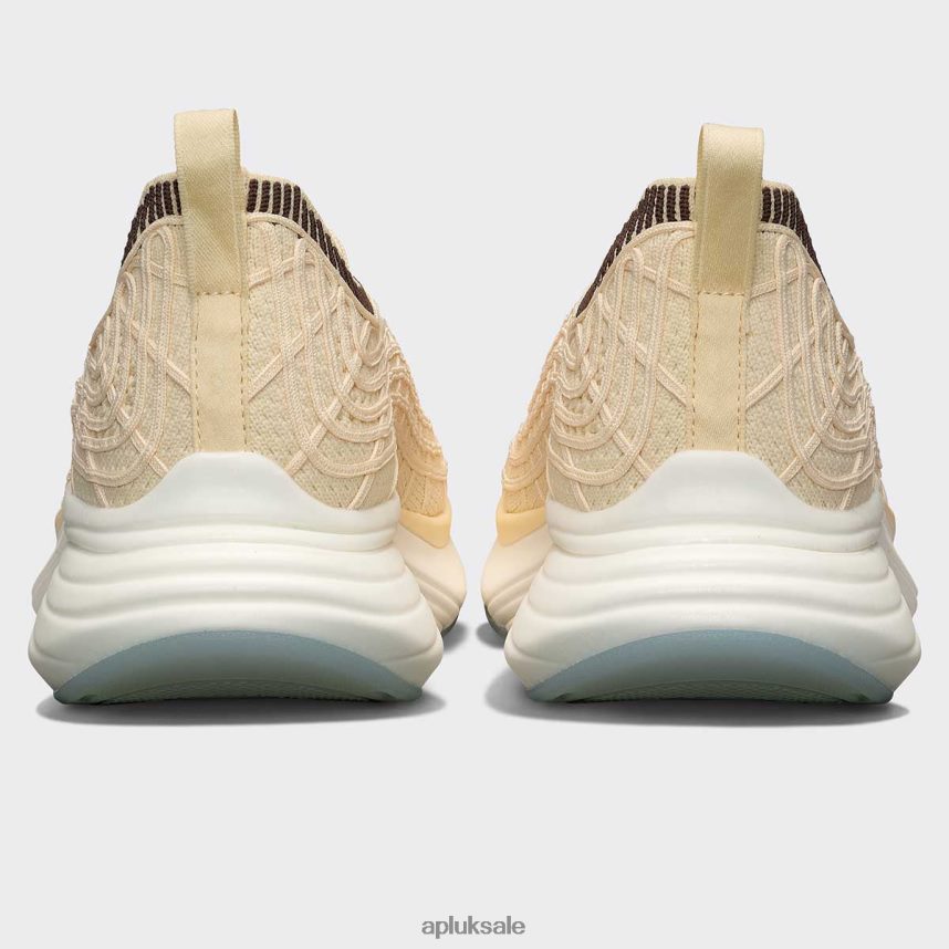 APL TechLoom Zipline 64 - VH8XNZ79 APL Shoes UK Vanilla/Chocolate/Ribbed Women Running