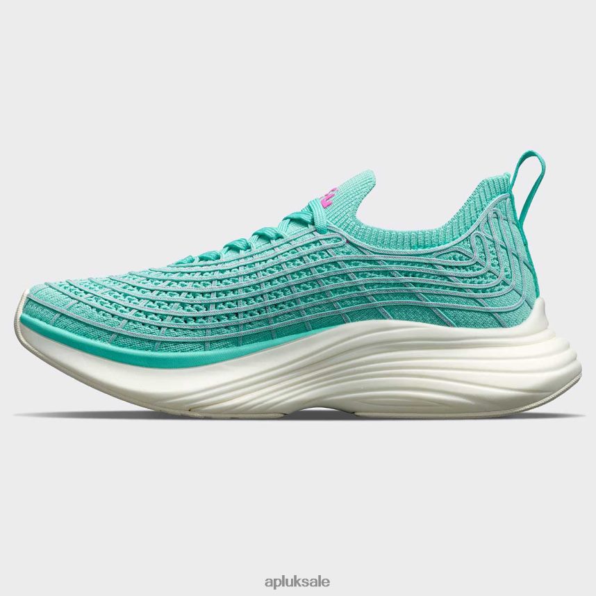 APL TechLoom Zipline 64 - VH8XNZ99 APL Shoes UK Mint/Fusion Pink Women Running