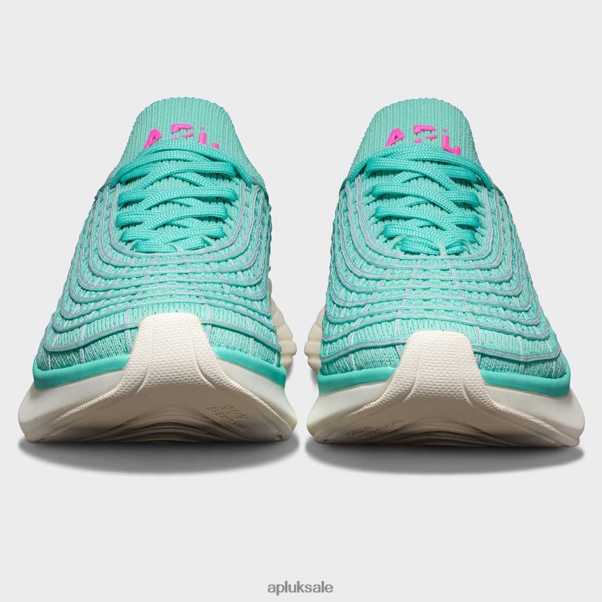 APL TechLoom Zipline 64 - VH8XNZ99 APL Shoes UK Mint/Fusion Pink Women Running