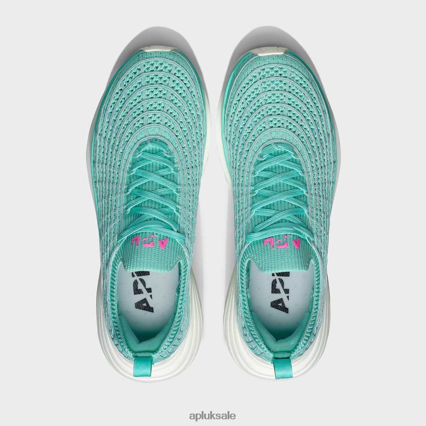 APL TechLoom Zipline 64 - VH8XNZ99 APL Shoes UK Mint/Fusion Pink Women Running