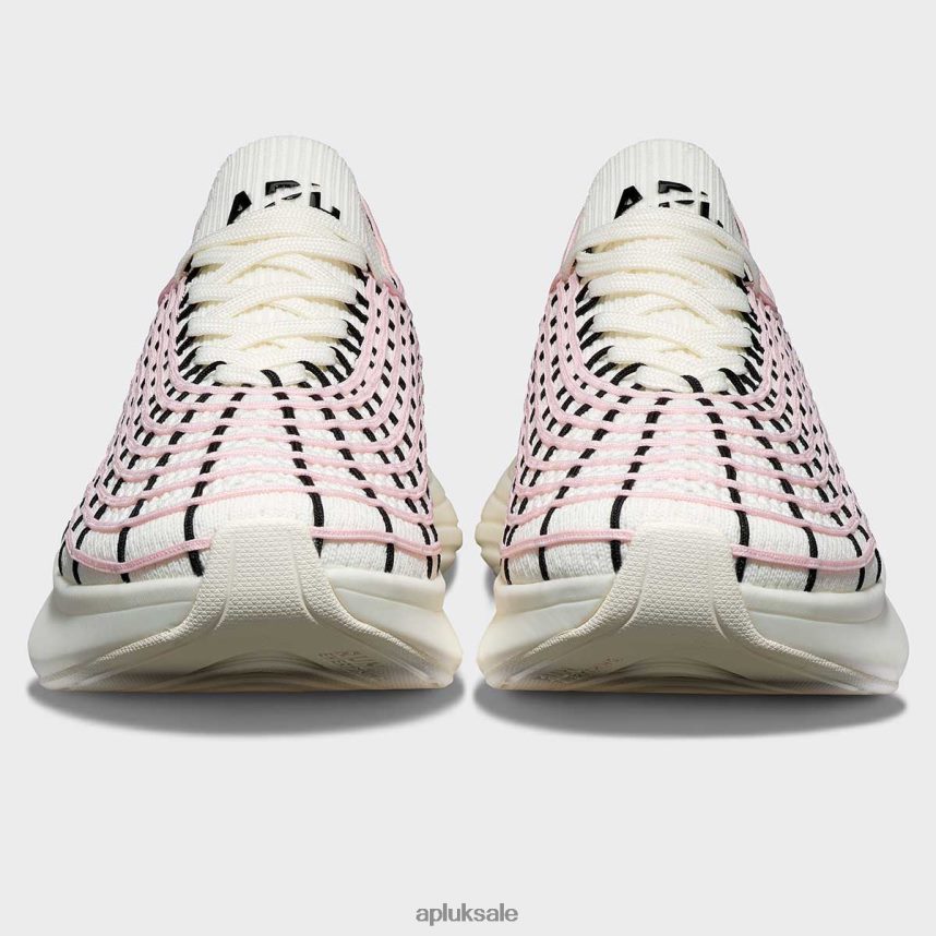 APL TechLoom Zipline 65 - VH8XNZ116 APL Shoes UK Ivory/Bleached Pink/Black Women Running