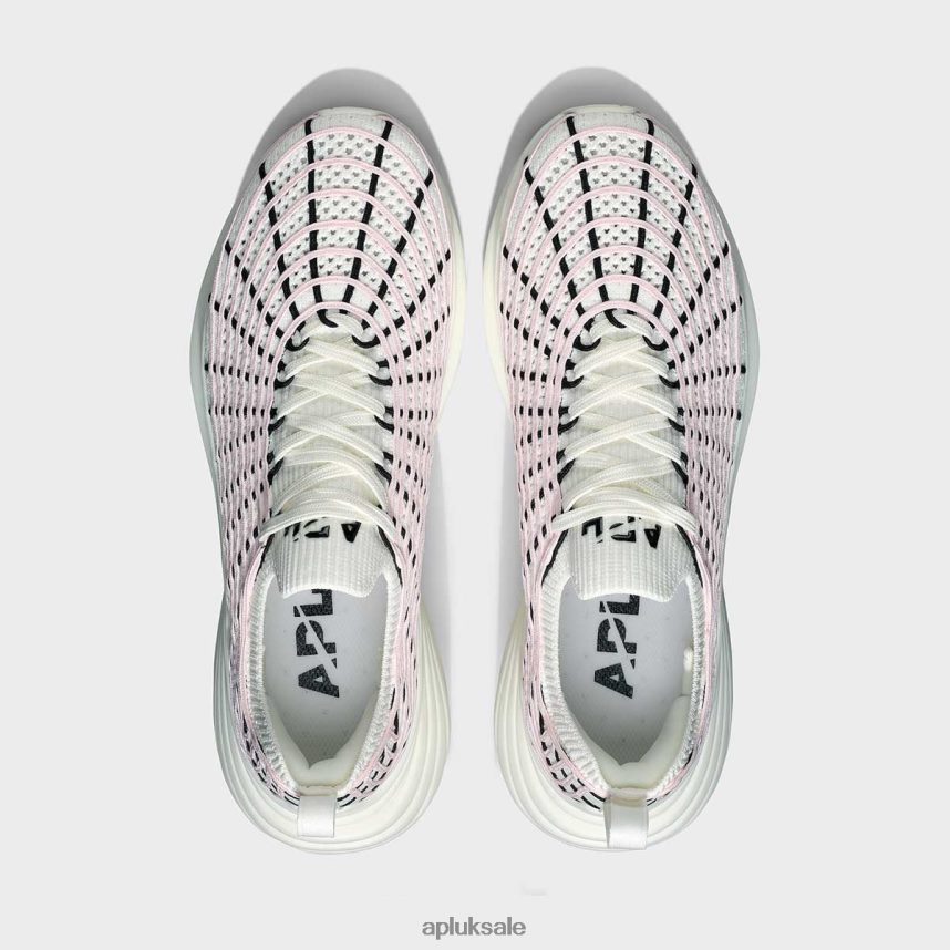 APL TechLoom Zipline 65 - VH8XNZ116 APL Shoes UK Ivory/Bleached Pink/Black Women Running