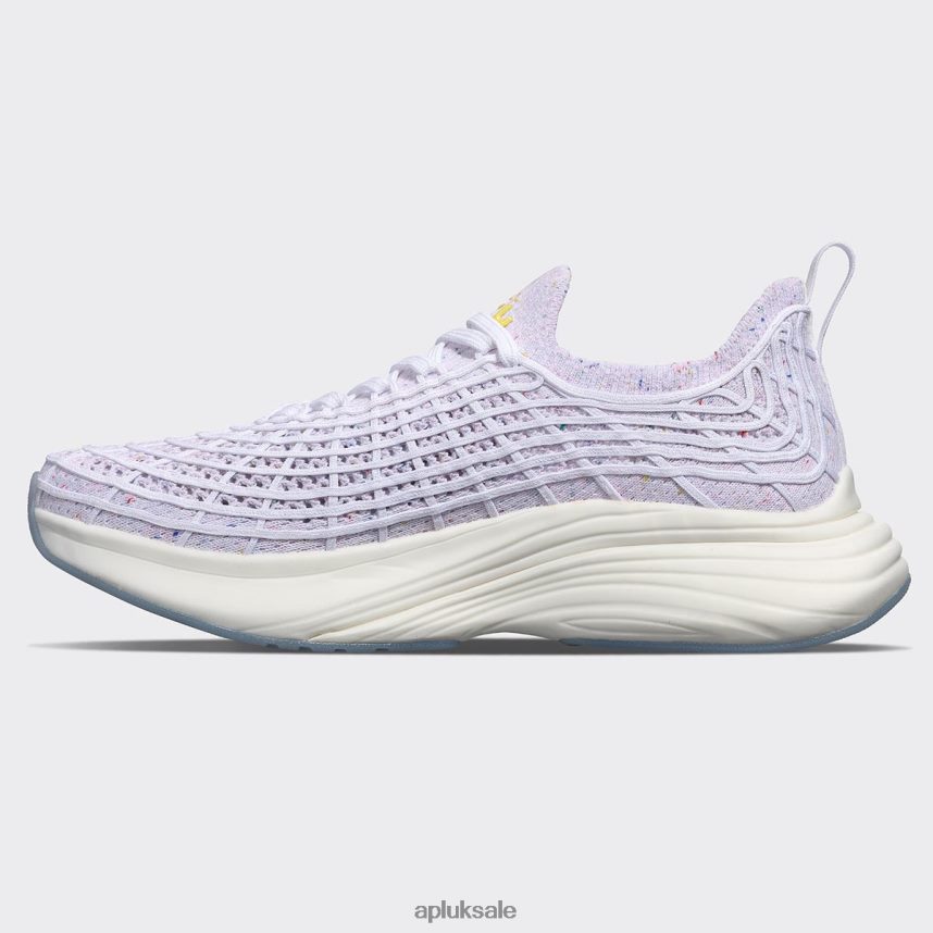 APL TechLoom Zipline 65 - VH8XNZ125 APL Shoes UK White/Confetti Women Running