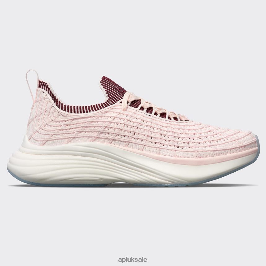 Sea Salt/Burgundy/Ribbed