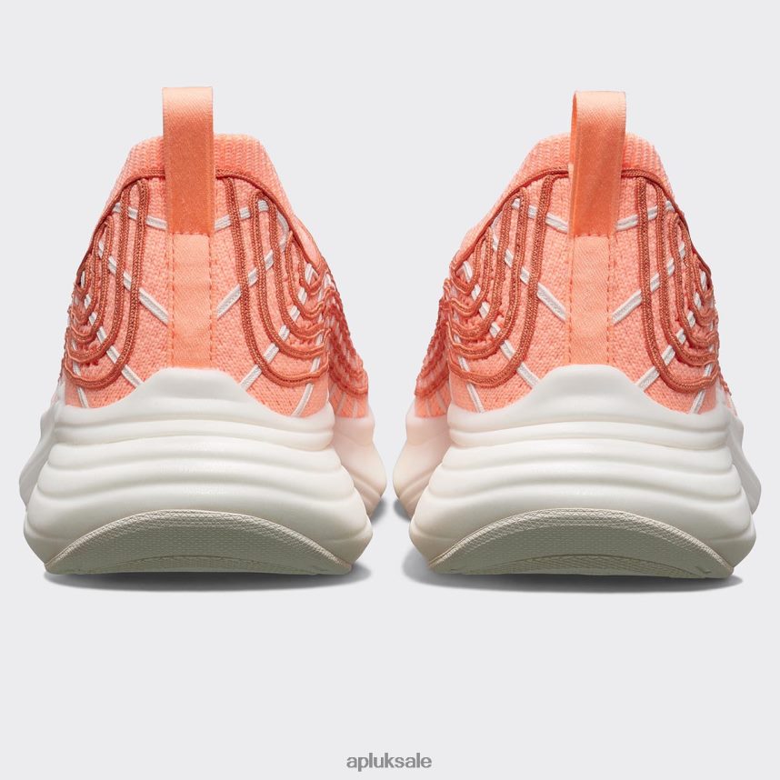 APL TechLoom Zipline 65 - VH8XNZ162 APL Shoes UK Neon Peach/Terracotta/Ivory Women Running