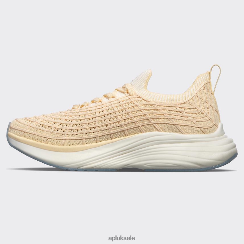 APL TechLoom Zipline 65 - VH8XNZ186 APL Shoes UK Vanilla/Ivory/Ribbed Women Running