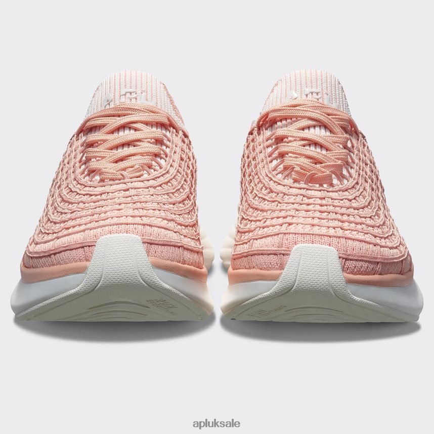 APL TechLoom Zipline 65 - VH8XNZ195 APL Shoes UK Blush/Ivory/Ribbed Women Running
