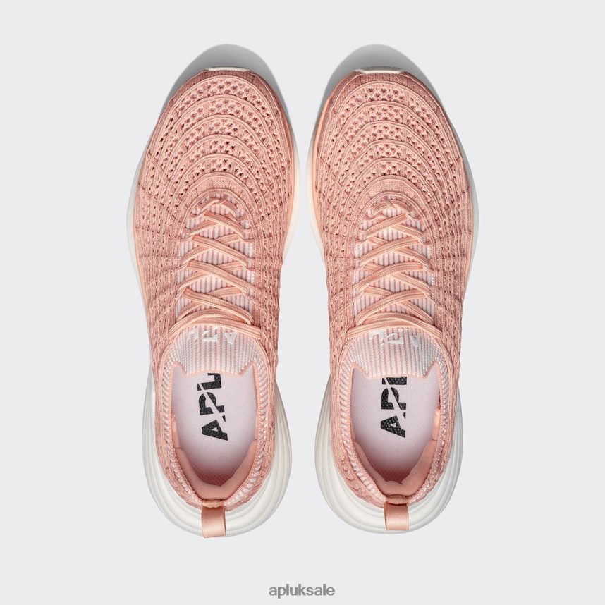 APL TechLoom Zipline 65 - VH8XNZ195 APL Shoes UK Blush/Ivory/Ribbed Women Running
