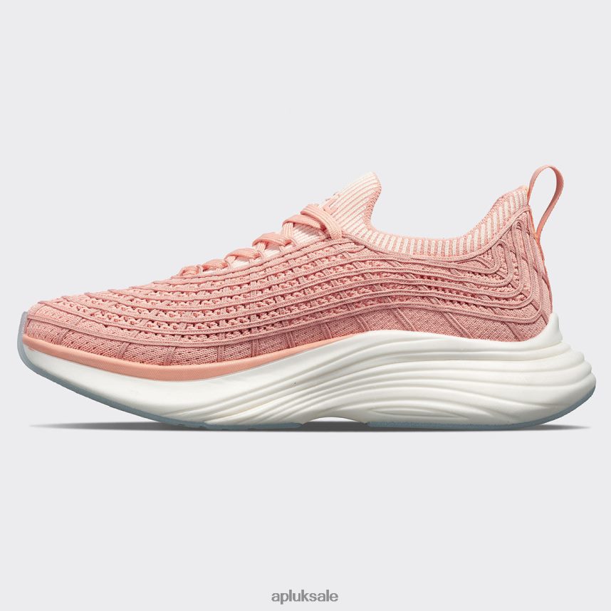 APL TechLoom Zipline 65 - VH8XNZ204 APL Shoes UK Blush/Pristine/Ribbed Women Running