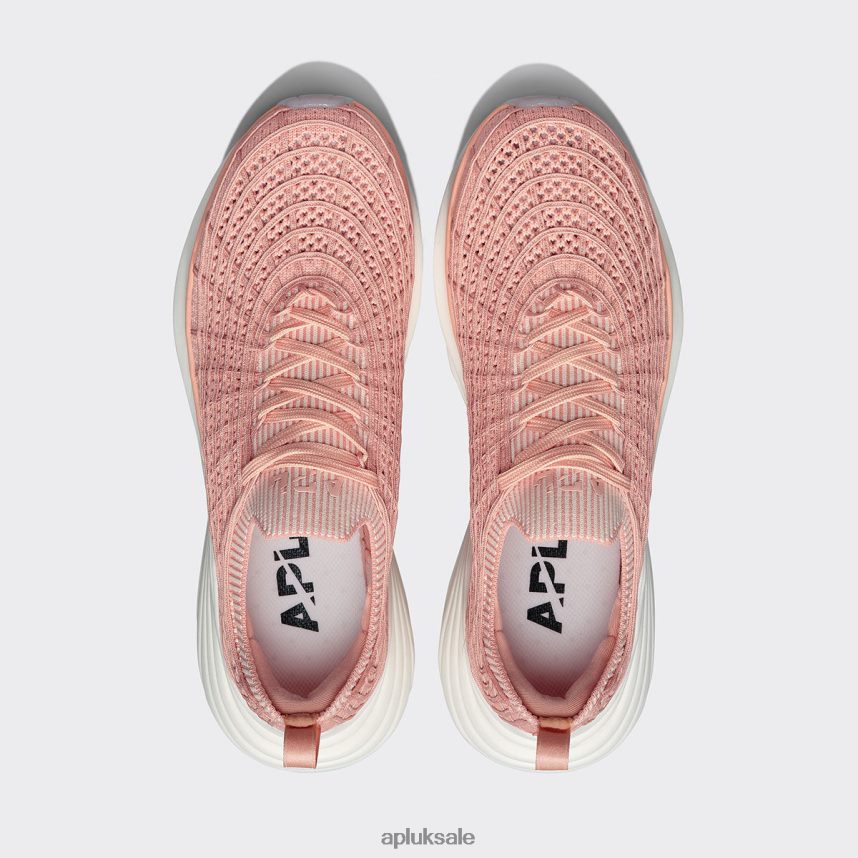 APL TechLoom Zipline 65 - VH8XNZ204 APL Shoes UK Blush/Pristine/Ribbed Women Running