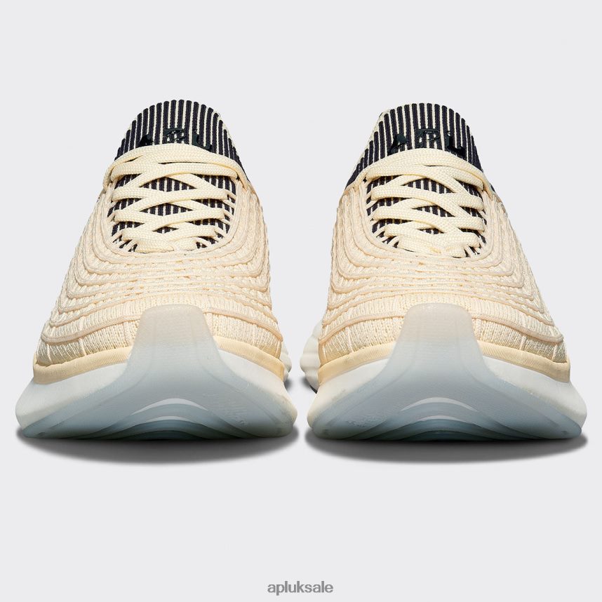 APL TechLoom Zipline 65 - VH8XNZ209 APL Shoes UK Vanilla/Midnight/Ribbed Women Running