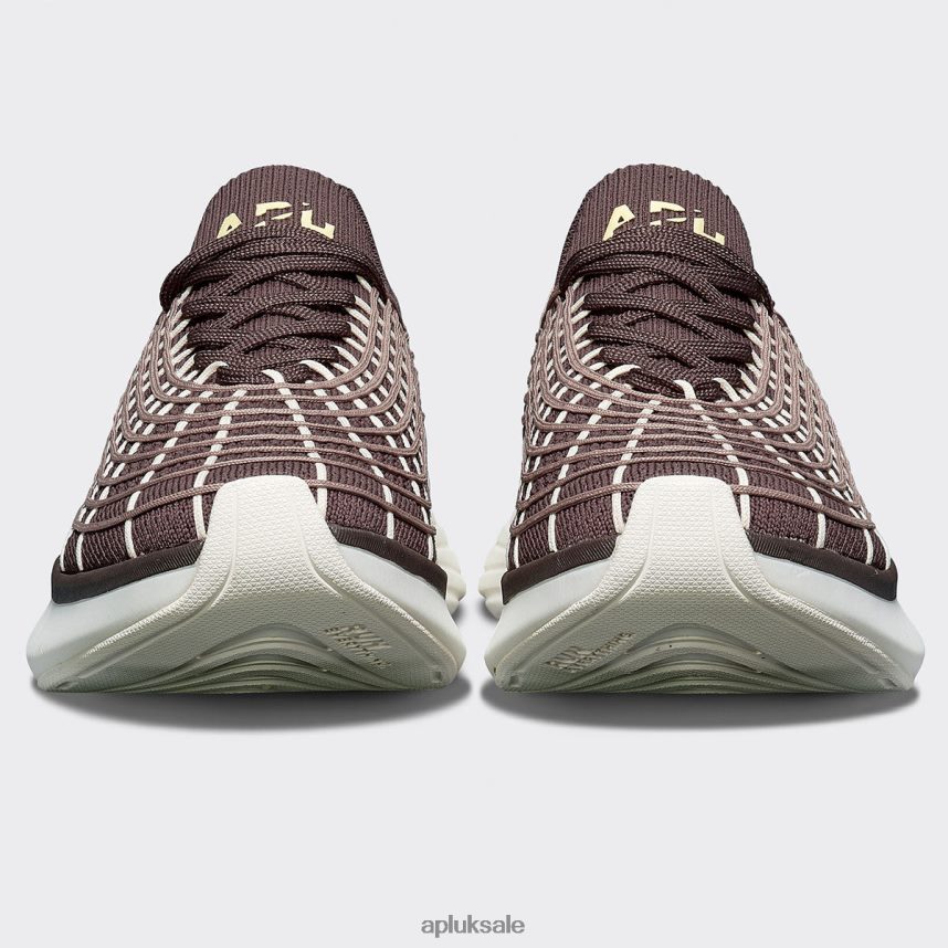 APL TechLoom Zipline 66 - VH8XNZ242 APL Shoes UK Chocolate/Almond/Pristine Women Running