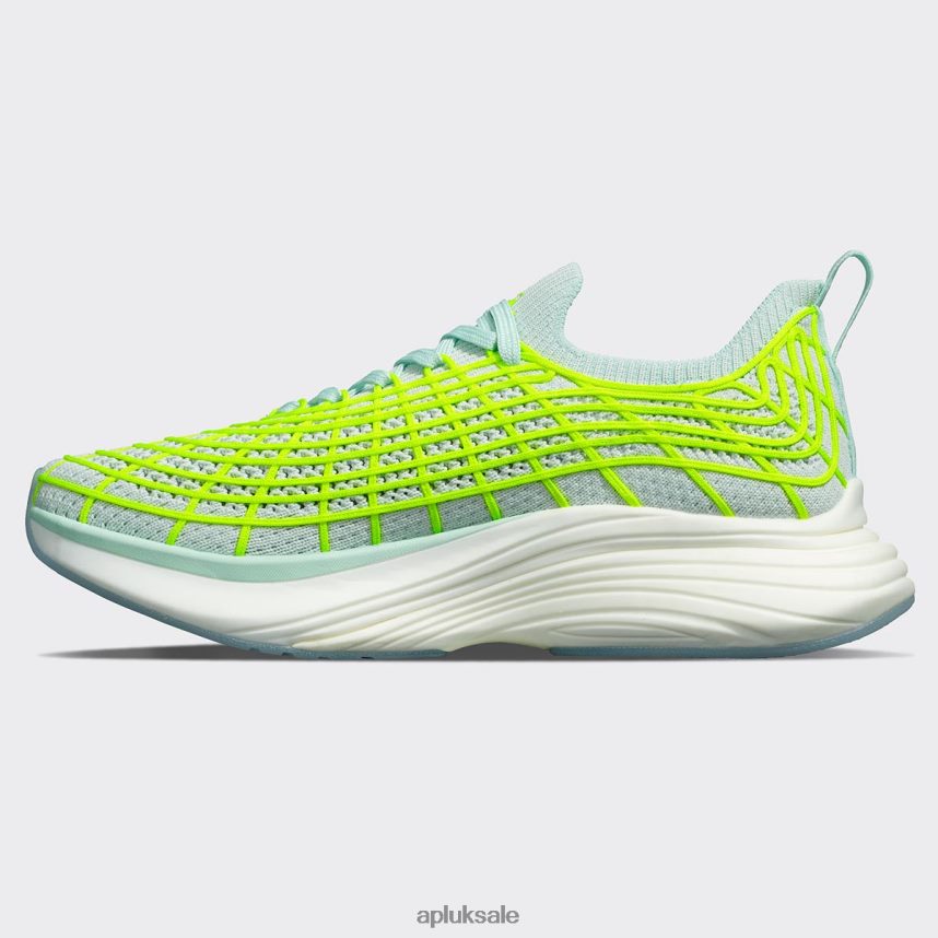 APL TechLoom Zipline 66 - VH8XNZ269 APL Shoes UK Peppermint/Energy/White Women Running