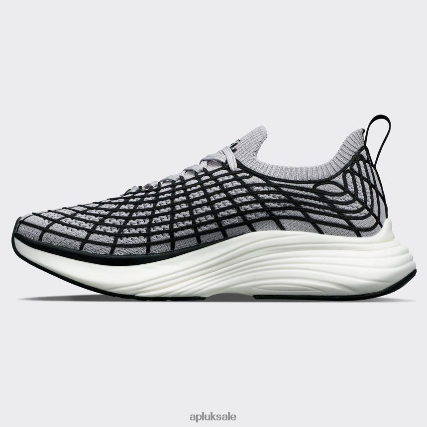APL TechLoom Zipline 66 - VH8XNZ278 APL Shoes UK Cement/Black/White Women Running