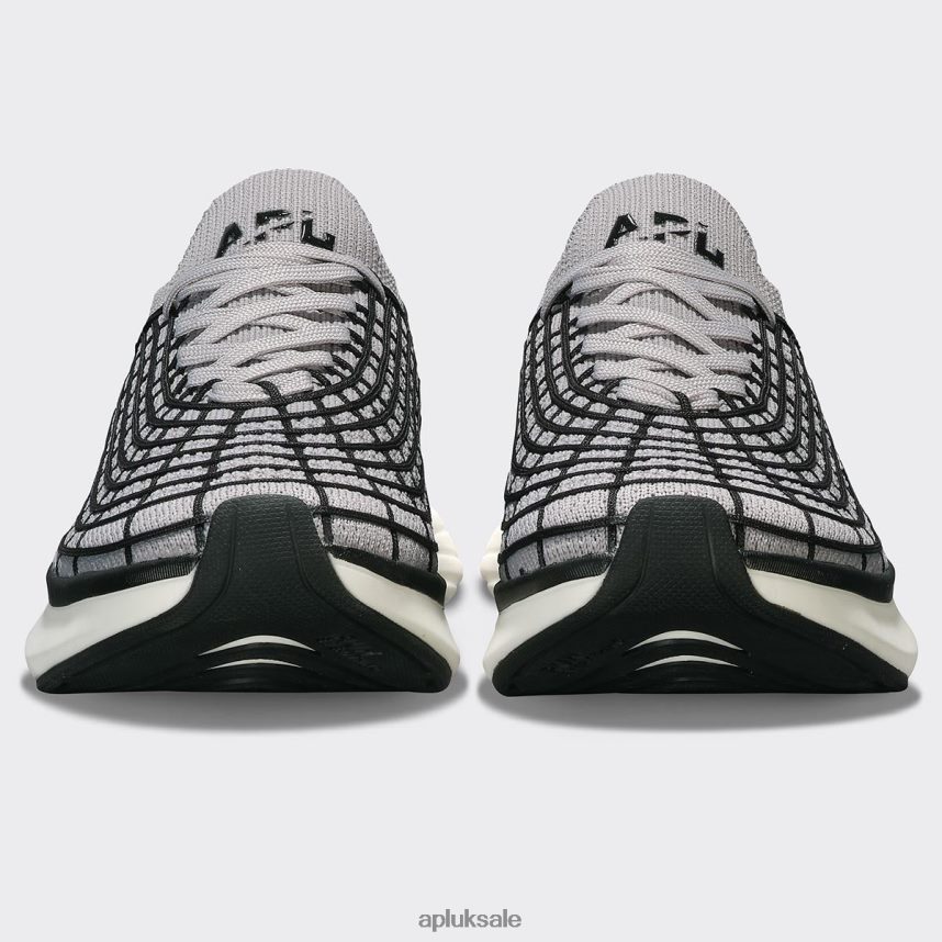 APL TechLoom Zipline 66 - VH8XNZ278 APL Shoes UK Cement/Black/White Women Running