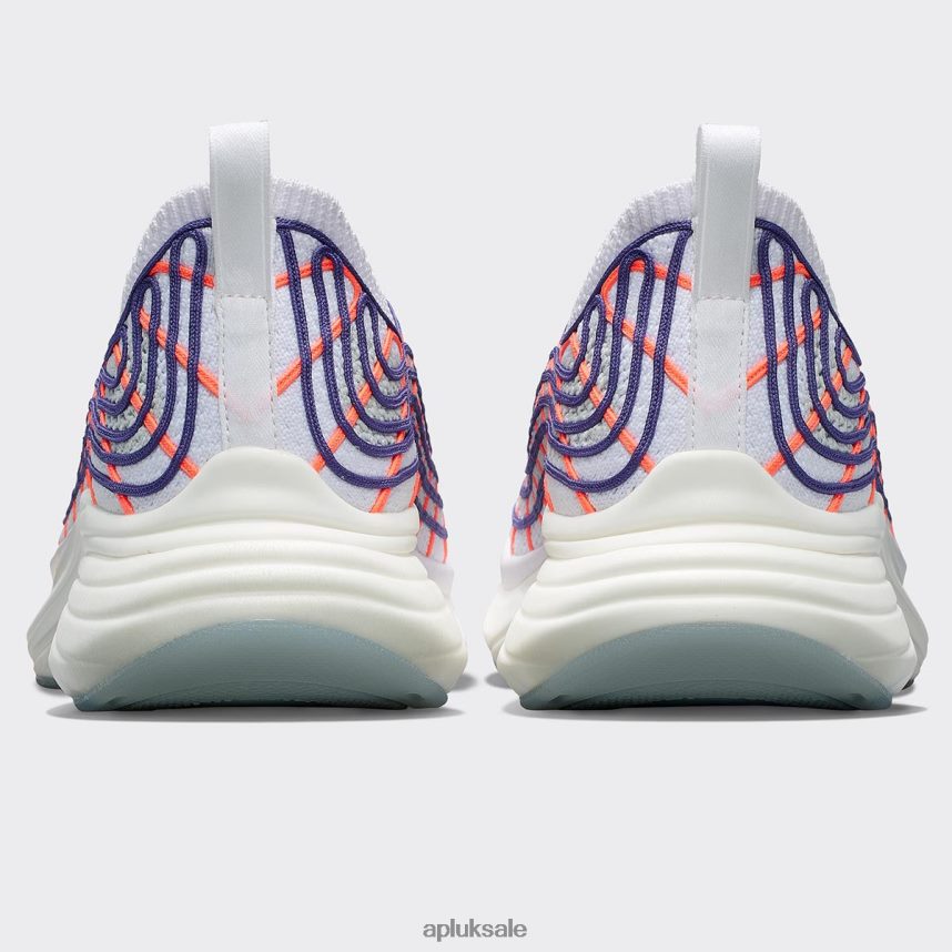APL TechLoom Zipline 66 - VH8XNZ347 APL Shoes UK White/Blue Haze/Impulse Red Women Running
