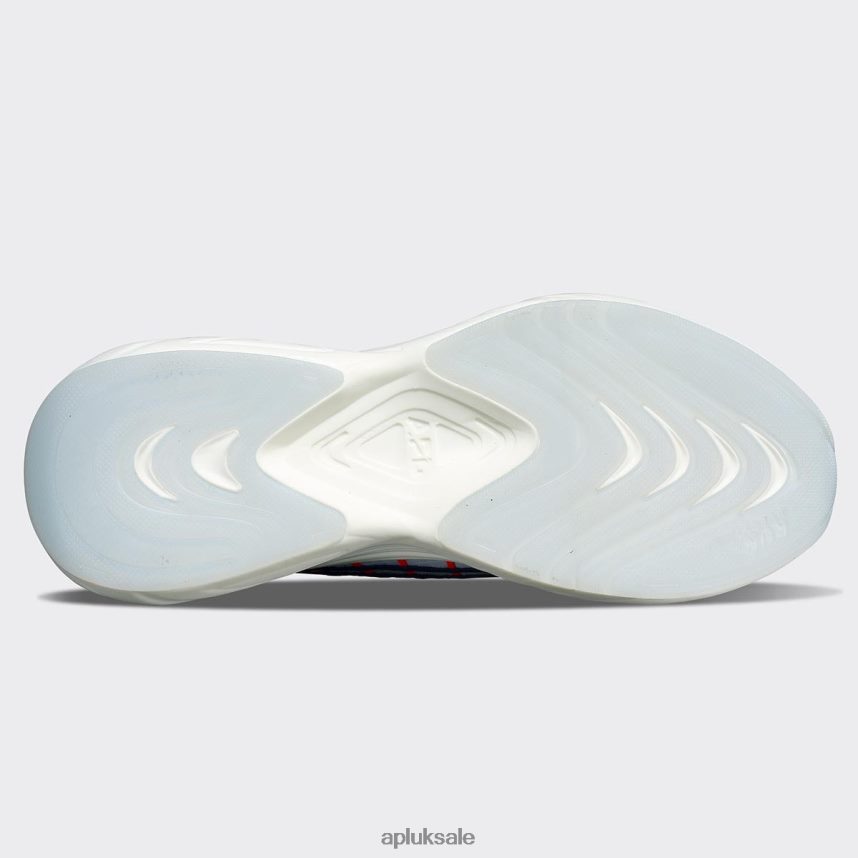 APL TechLoom Zipline 66 - VH8XNZ347 APL Shoes UK White/Blue Haze/Impulse Red Women Running