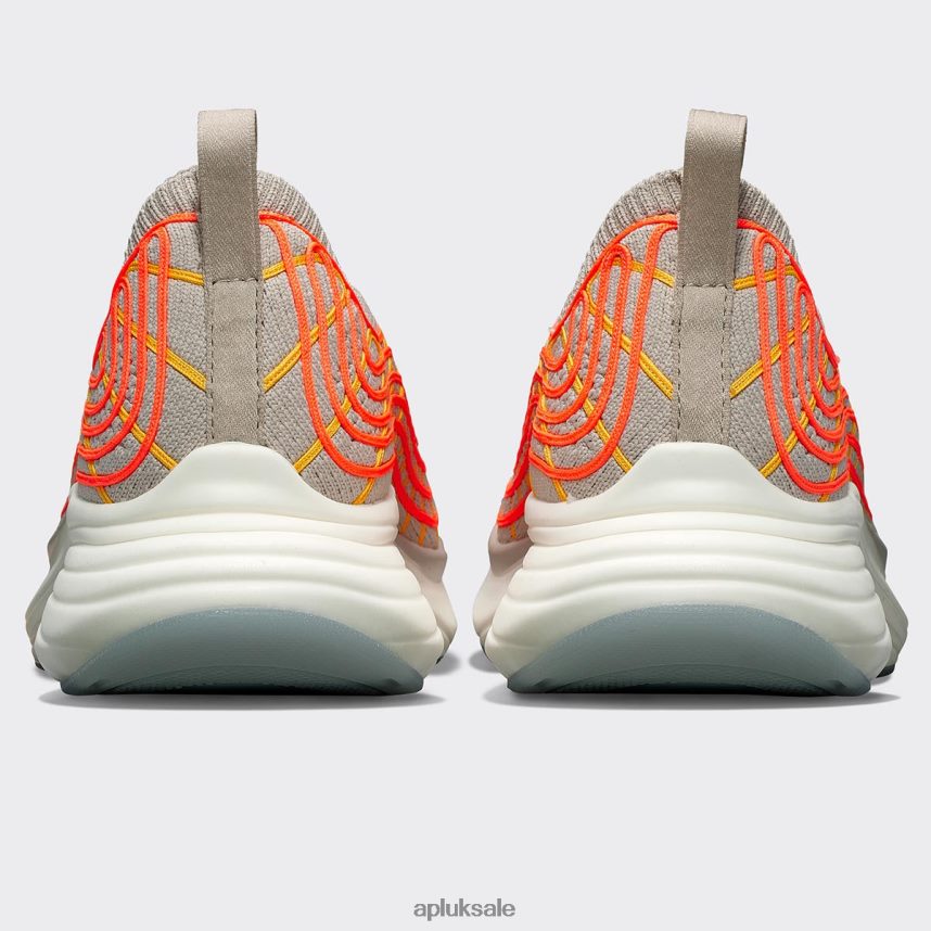 APL TechLoom Zipline 66 - VH8XNZ348 APL Shoes UK Clay/Laser Red/Marigold Women Running