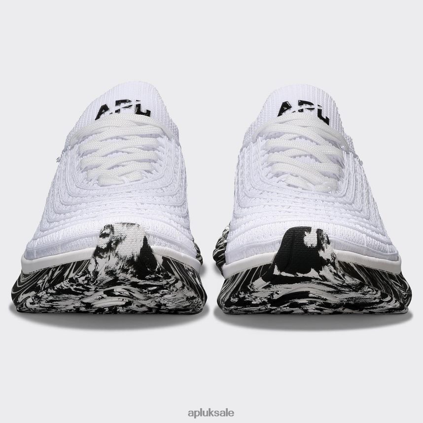 APL TechLoom Zipline 66 - VH8XNZ354 APL Shoes UK White/Black/Marble Women Running