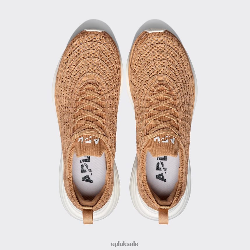 APL TechLoom Zipline 67 - VH8XNZ376 APL Shoes UK Tan/Ivory Women Running