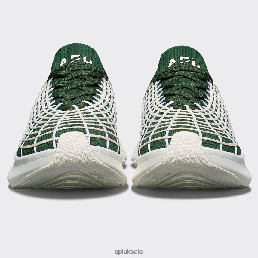 APL TechLoom Zipline 67 - VH8XNZ386 APL Shoes UK Great Green/White/Pristine Women Running
