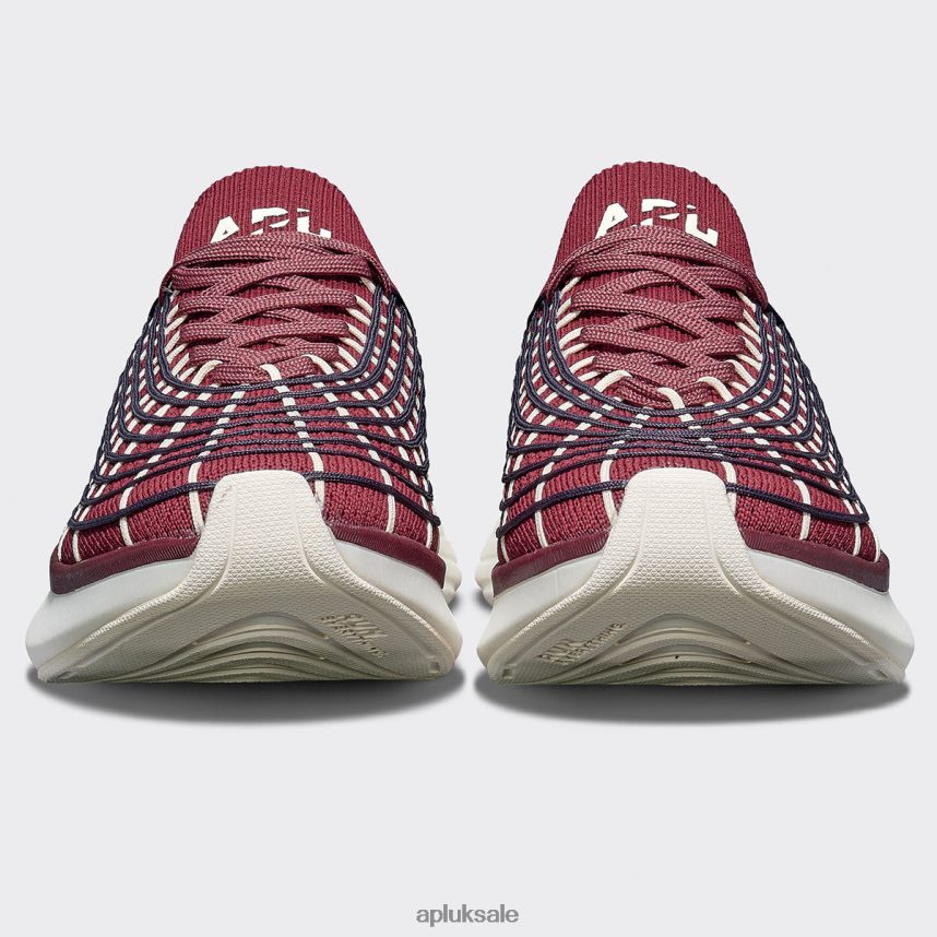APL TechLoom Zipline 67 - VH8XNZ392 APL Shoes UK Burgundy/Midnight/Pristine Women Running