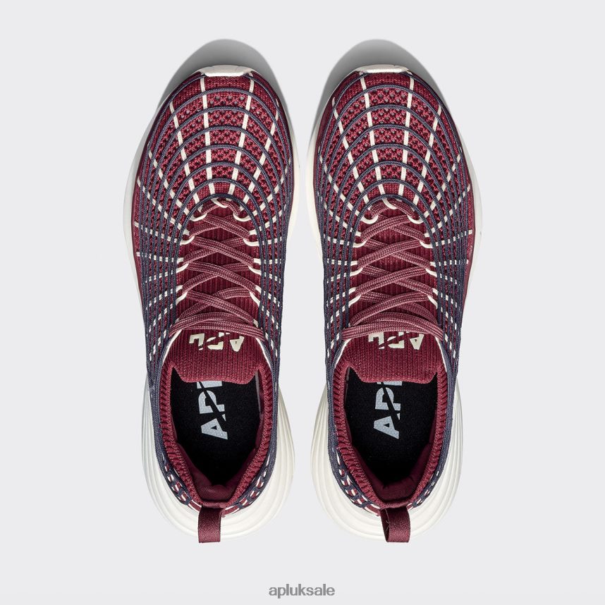 APL TechLoom Zipline 67 - VH8XNZ392 APL Shoes UK Burgundy/Midnight/Pristine Women Running
