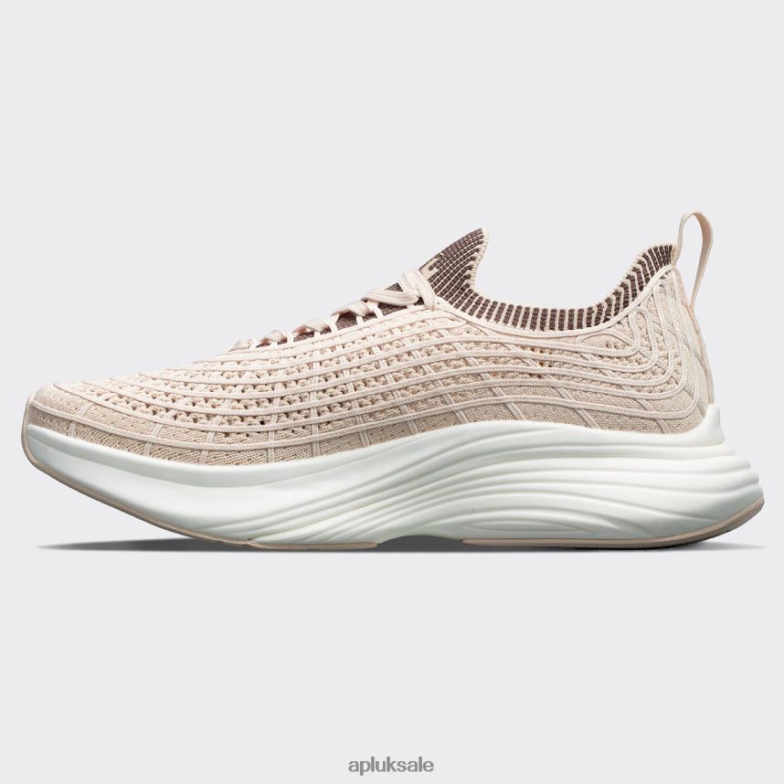 APL TechLoom Zipline 67 - VH8XNZ439 APL Shoes UK Beach/Chocolate/White Women Running