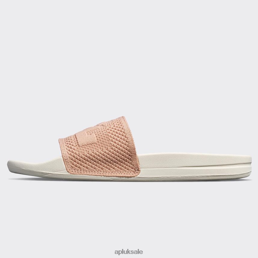 APL Big Logo TechLoom Slide 1 - VH8XNZ534 APL Shoes UK Ivory/Blush Women Slides