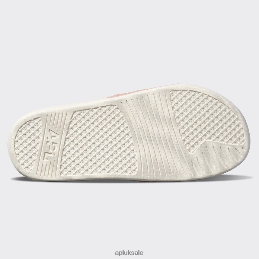 APL Big Logo TechLoom Slide 1 - VH8XNZ534 APL Shoes UK Ivory/Blush Women Slides