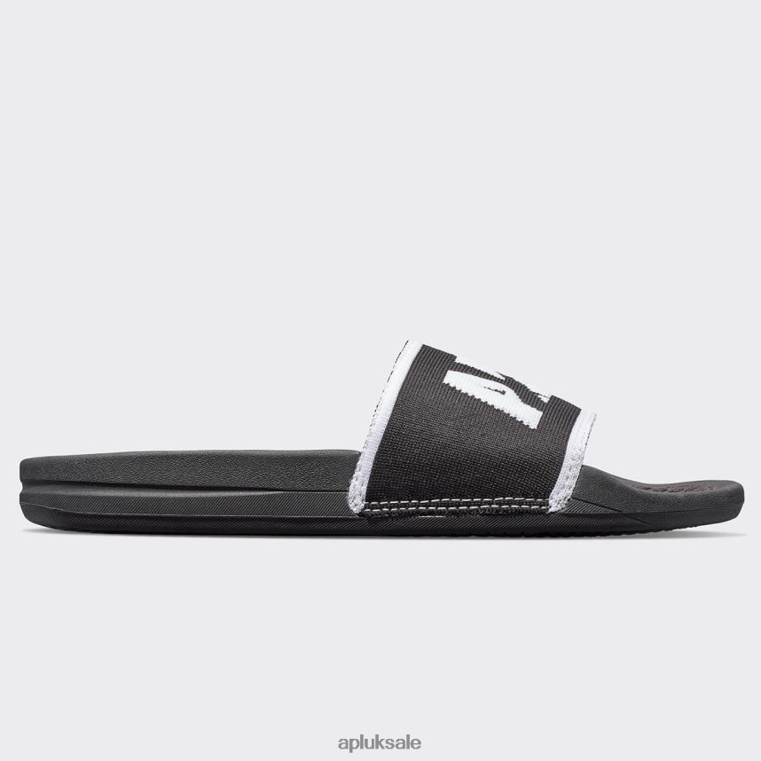 APL Big Logo TechLoom Slide 1 - VH8XNZ544 APL Shoes UK Black/White Women Slides