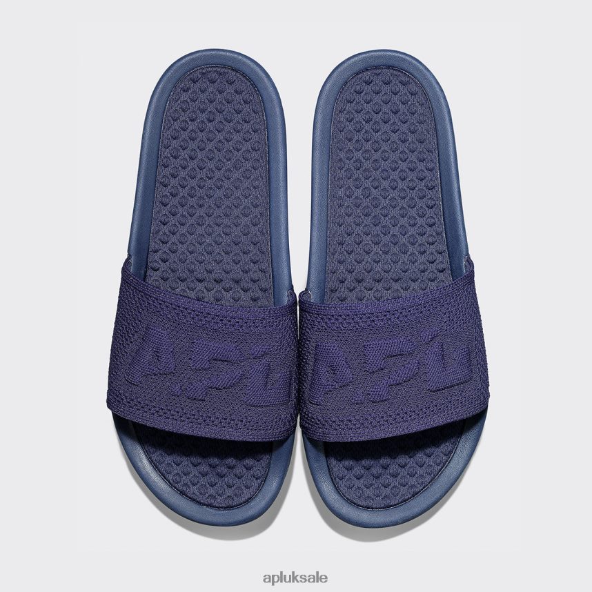APL Big Logo TechLoom Slide 1 - VH8XNZ547 APL Shoes UK Navy Women Slides