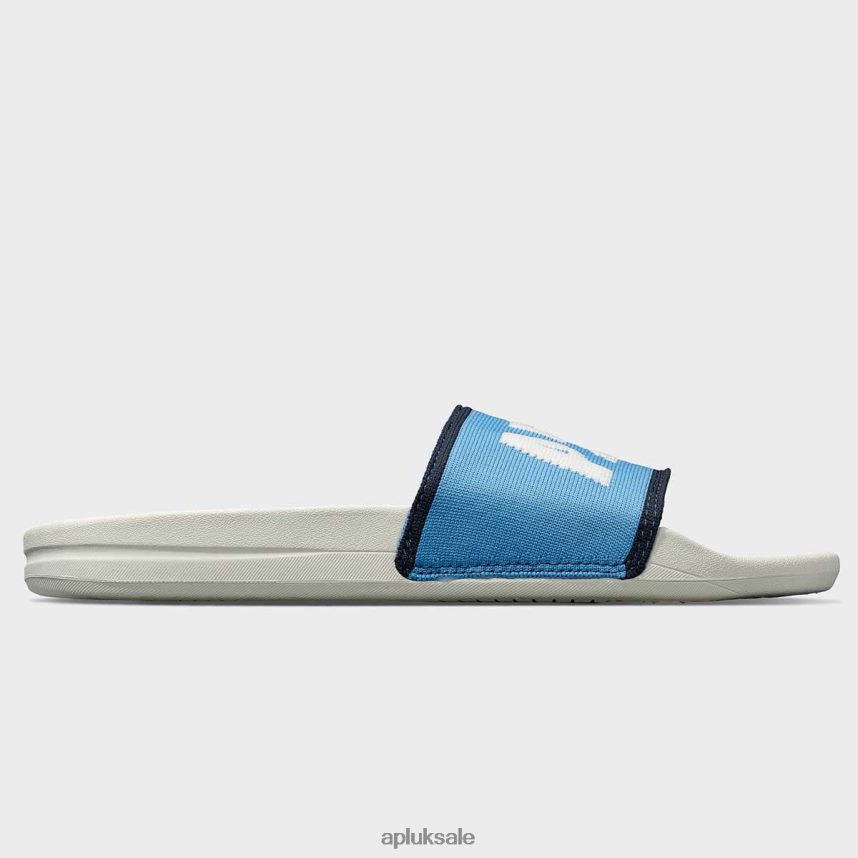 APL Big Logo TechLoom Slide 1 - VH8XNZ548 APL Shoes UK Ivory/Coastal Blue/Midnight Women Slides