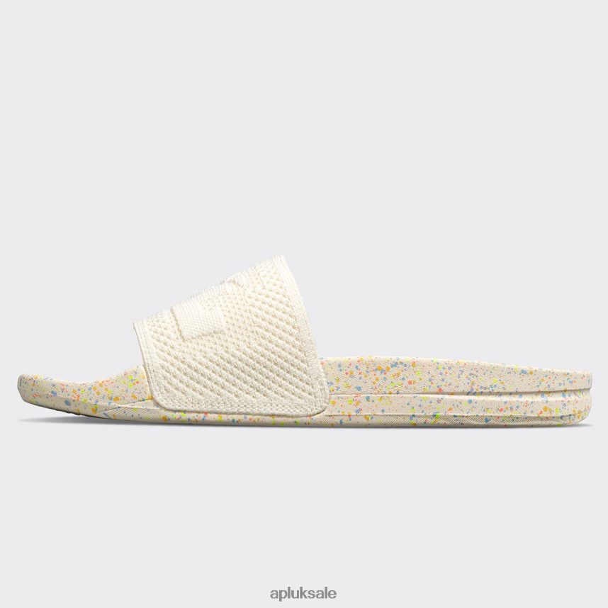 APL Big Logo TechLoom Slide 1 - VH8XNZ553 APL Shoes UK Pristine/Neon/Speckle Women Slides
