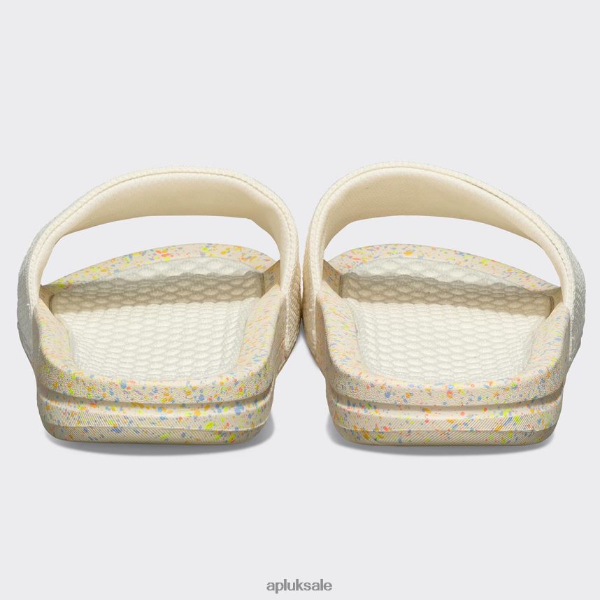 APL Big Logo TechLoom Slide 1 - VH8XNZ553 APL Shoes UK Pristine/Neon/Speckle Women Slides