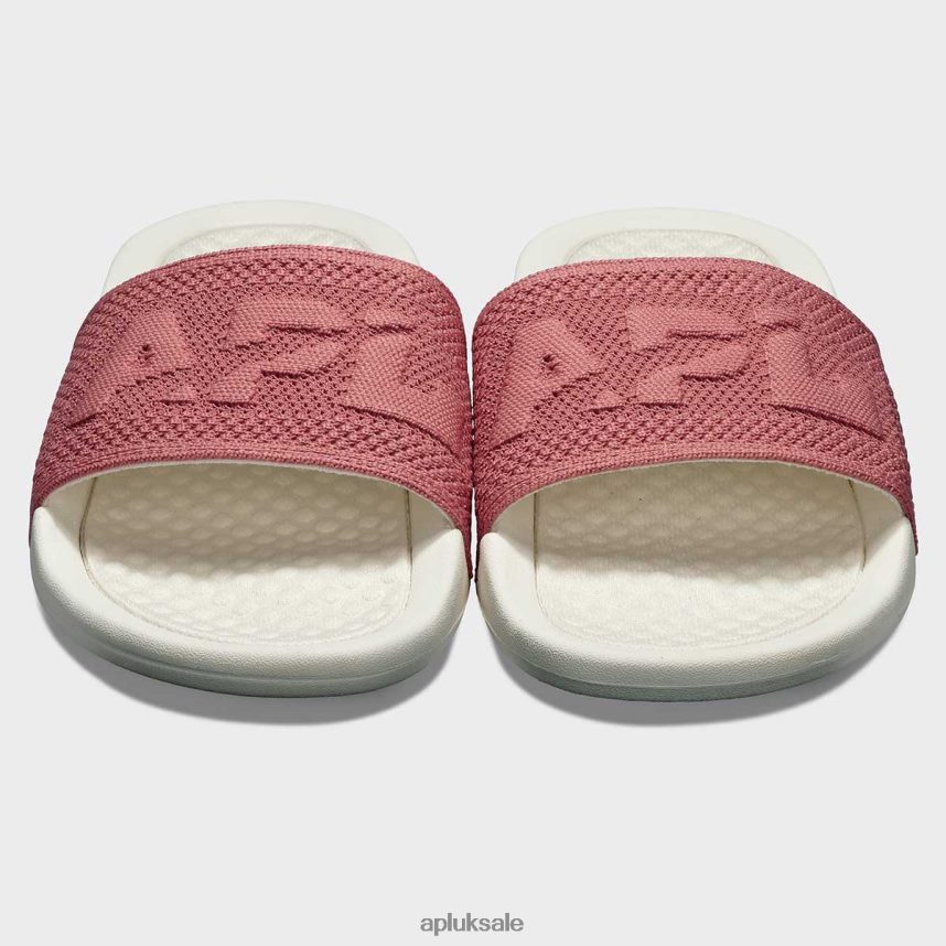 APL Big Logo TechLoom Slide 1 - VH8XNZ555 APL Shoes UK Ivory/Cedar Women Slides