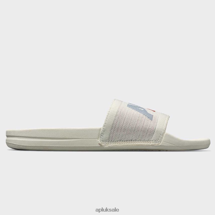 APL Big Logo TechLoom Slide 1 - VH8XNZ556 APL Shoes UK Ivory/Frozen Grey/Cedar Women Slides