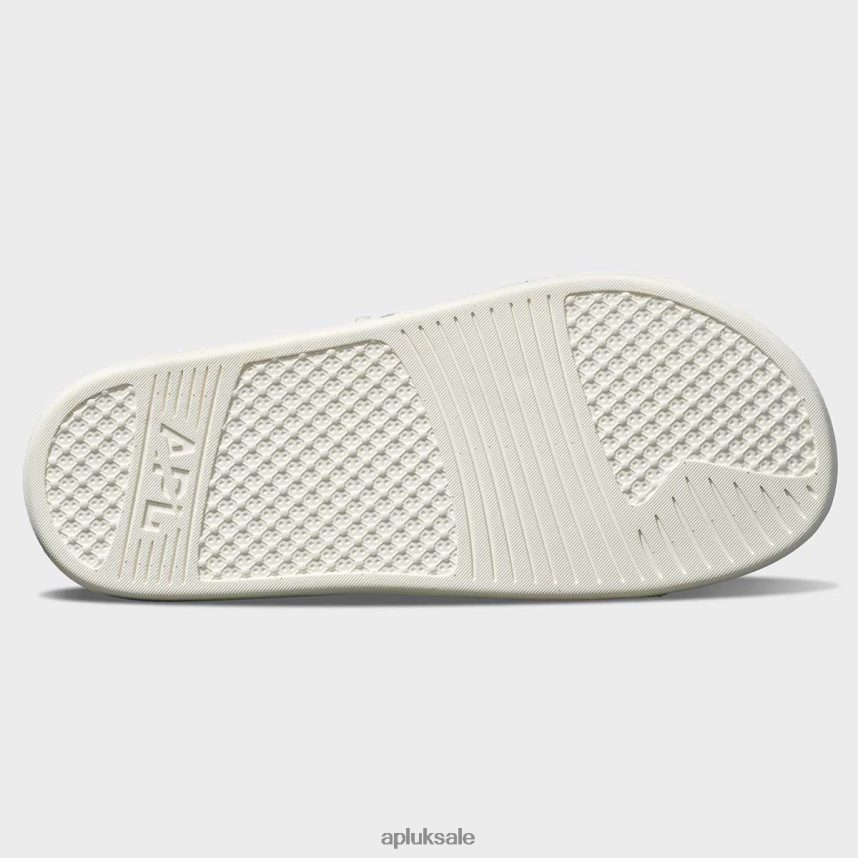 APL Big Logo TechLoom Slide 1 - VH8XNZ556 APL Shoes UK Ivory/Frozen Grey/Cedar Women Slides