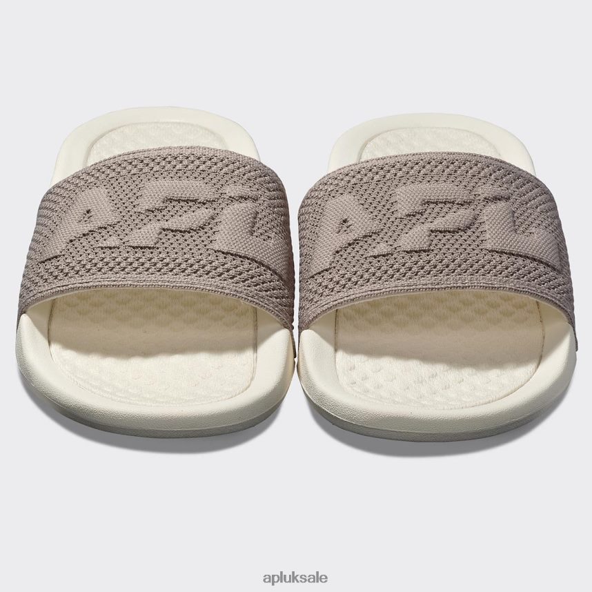APL Big Logo TechLoom Slide 1 - VH8XNZ559 APL Shoes UK Ivory/Tundra Women Slides