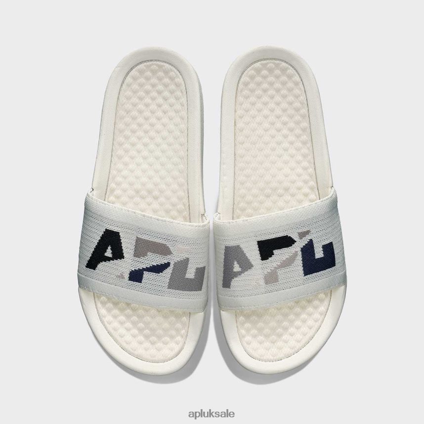 APL Big Logo TechLoom Slide 2 - VH8XNZ562 APL Shoes UK Ivory/Cement/Multi Women Slides