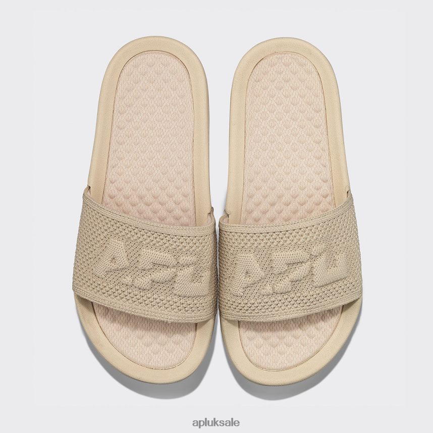 APL Big Logo TechLoom Slide 2 - VH8XNZ563 APL Shoes UK Parchment Women Slides