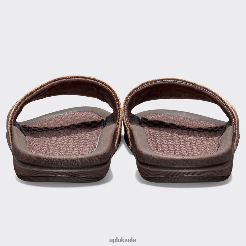 APL Big Logo TechLoom Slide 2 - VH8XNZ565 APL Shoes UK Chocolate/Ivory/Caramel Women Slides