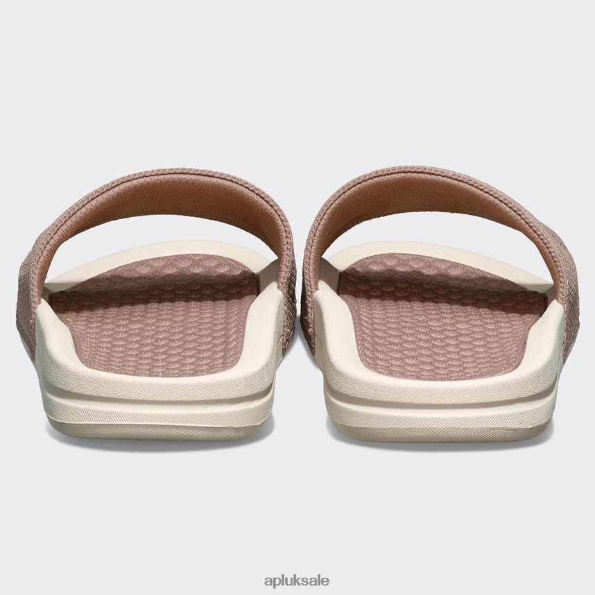 APL Big Logo TechLoom Slide 2 - VH8XNZ566 APL Shoes UK Almond/Pristine Women Slides