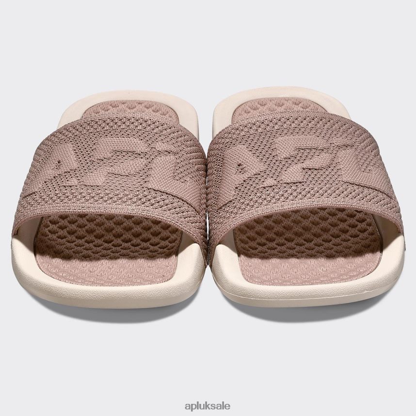 APL Big Logo TechLoom Slide 2 - VH8XNZ566 APL Shoes UK Almond/Pristine Women Slides