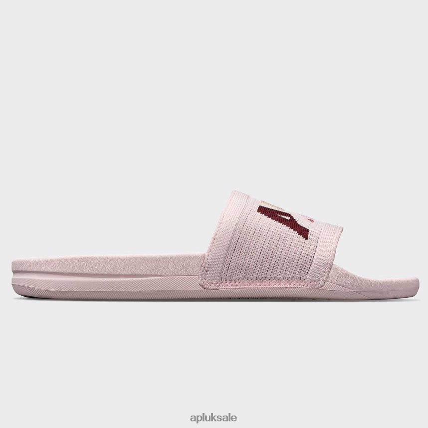 APL Big Logo TechLoom Slide 2 - VH8XNZ575 APL Shoes UK Bleached Pink/Multi/Blocked Women Slides