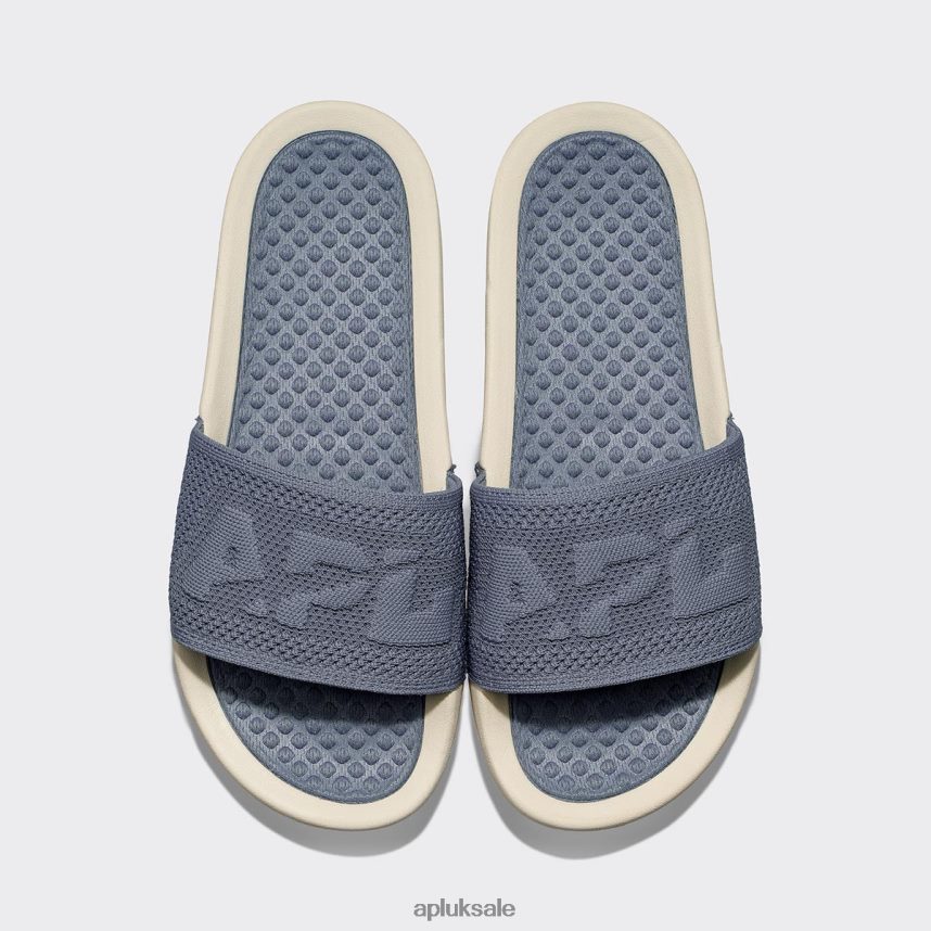 APL Big Logo TechLoom Slide 2 - VH8XNZ590 APL Shoes UK Slate/Pristine Women Slides
