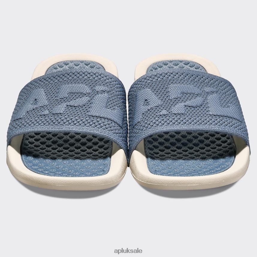 APL Big Logo TechLoom Slide 2 - VH8XNZ590 APL Shoes UK Slate/Pristine Women Slides