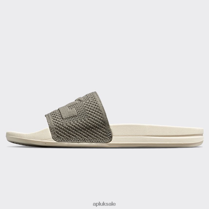 APL Big Logo TechLoom Slide 2 - VH8XNZ599 APL Shoes UK Fatigue/Pristine Women Slides