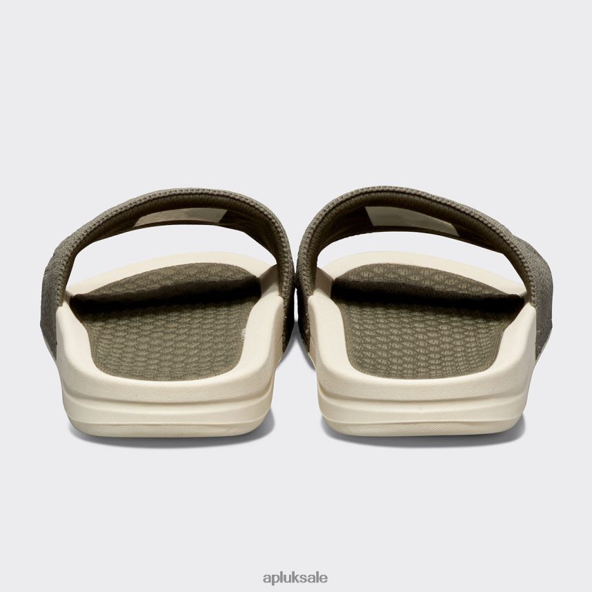 APL Big Logo TechLoom Slide 2 - VH8XNZ599 APL Shoes UK Fatigue/Pristine Women Slides